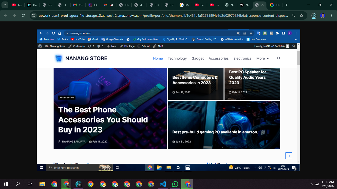 WordPress Website - Nanang Store